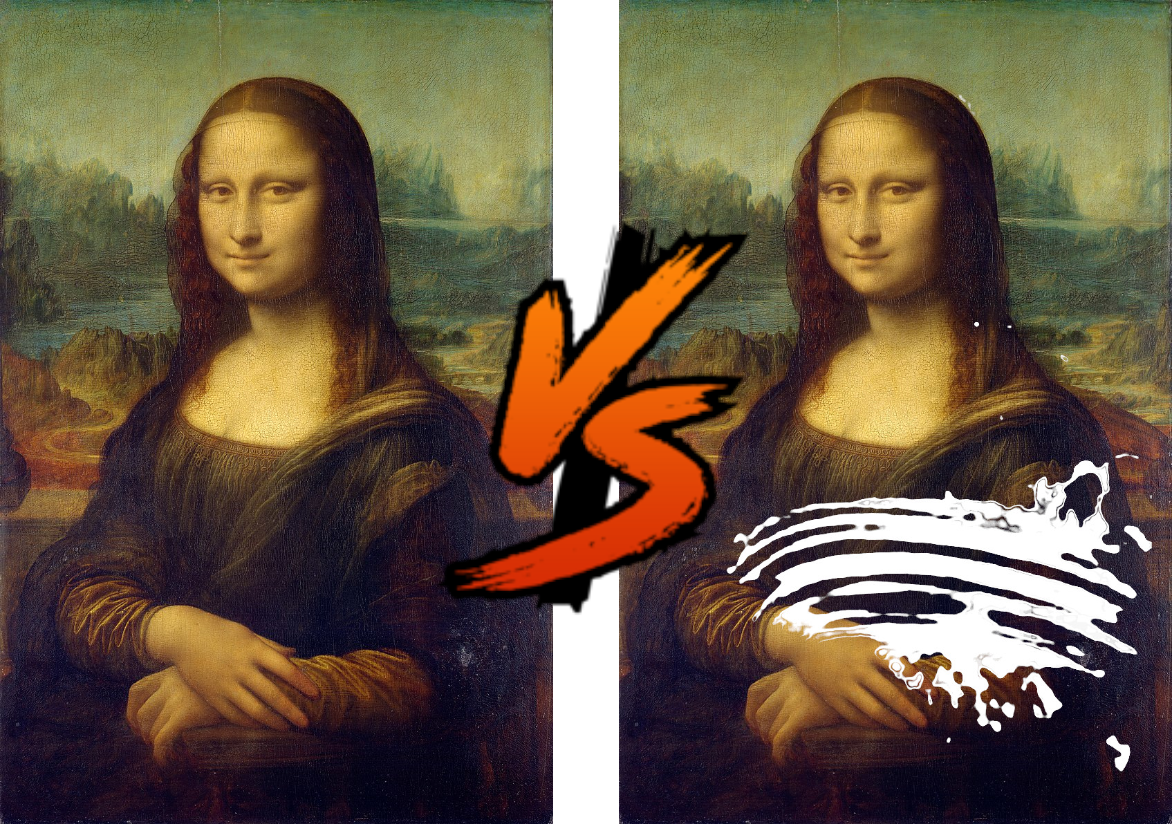 Mona Lisa vs Caked Lisa.